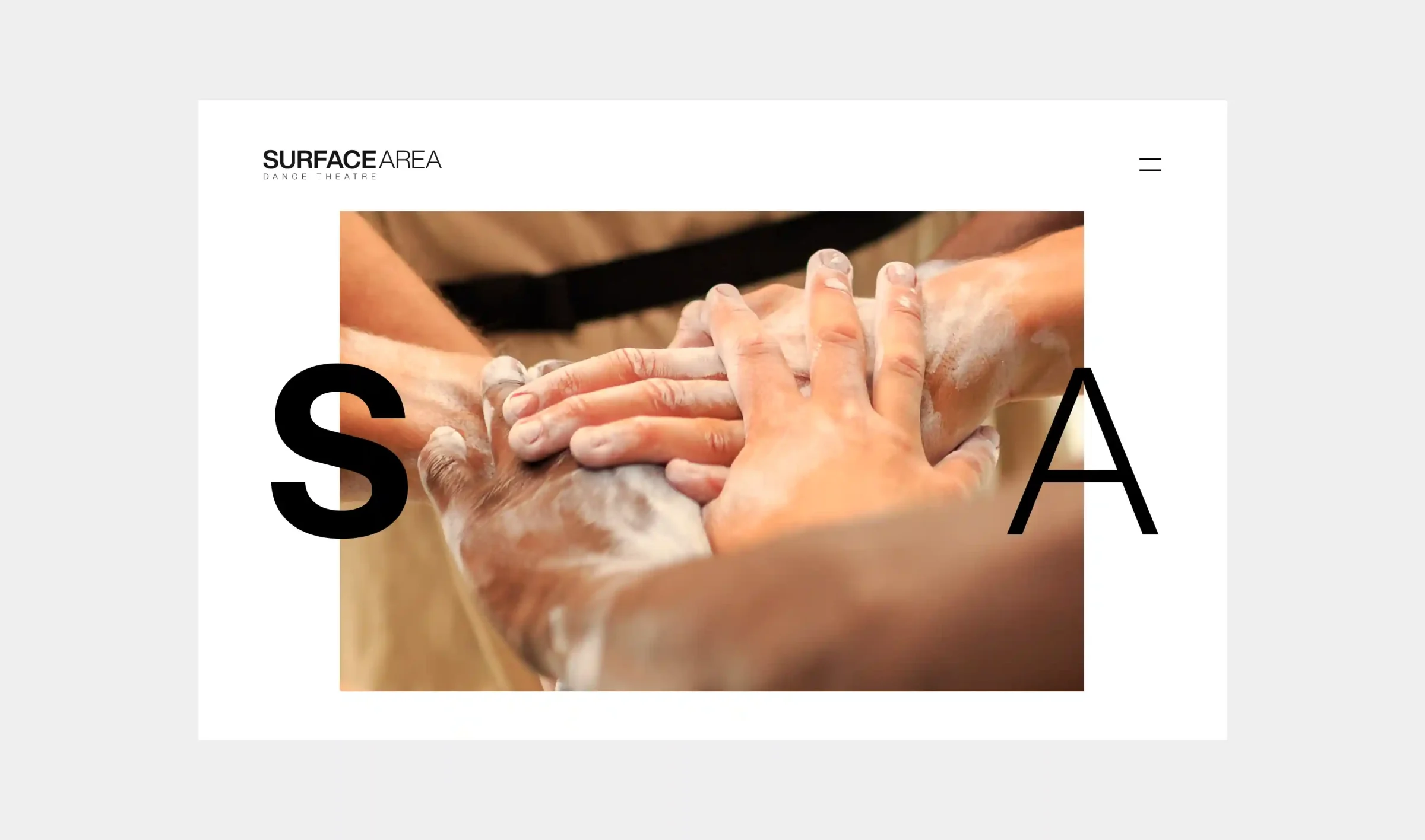 Web design for Surface Area by TAC Design